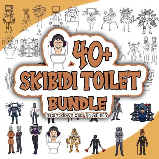 Skibidi Toilet Bundle Png - Instant download