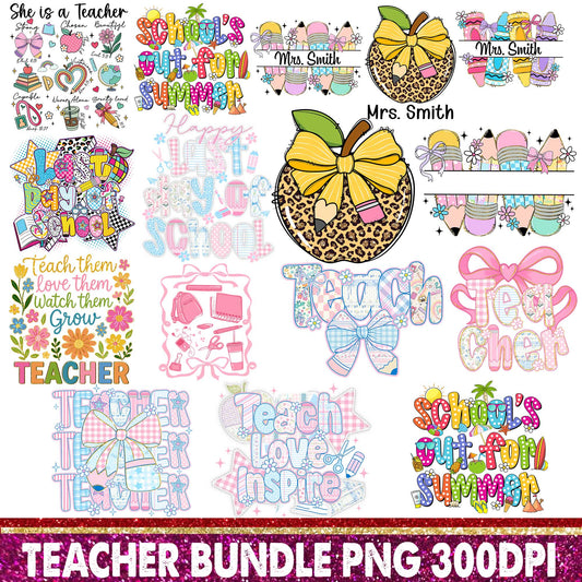 Teacher Bundle Png, Teacher Love Spire Png