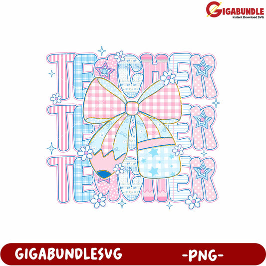 Teacher pencil png, school supplies png, education tools png