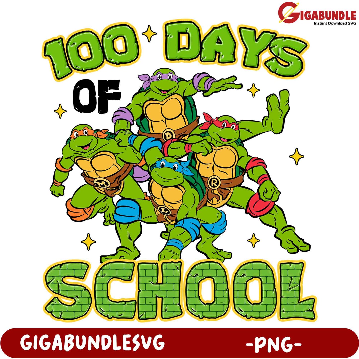 Teenage Mutant Ninja Turtles, 100 Days of School PNG