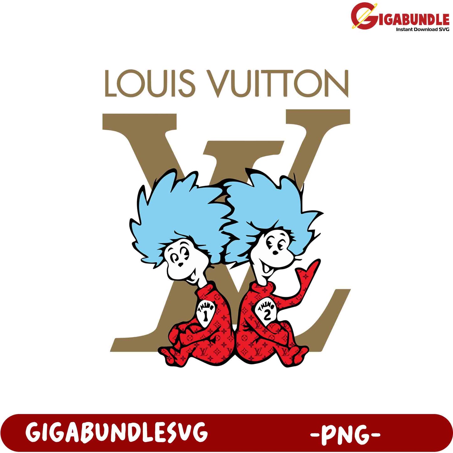 Thing 1 & 2 Louis Vuitton PNG