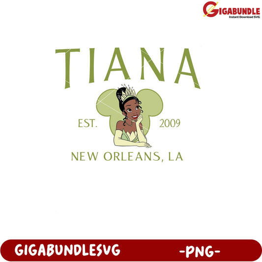 Tiana Princess New Orleans PNG Graphic Design 2009