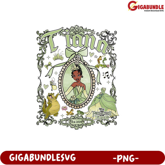 Tiana Princess and the Frog PNG Illustration for Crafting and Design