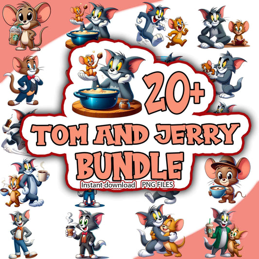 Tom & Jerry Bundle Png, Cute Cartoon PNG Files