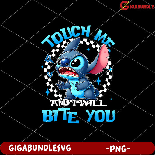 Touch me and i will bite you png, funny stitch memes png, lilo and stitch the movie png