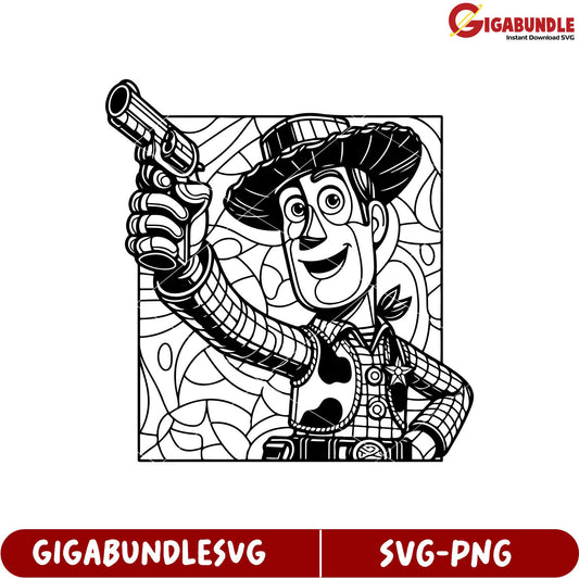 Toy Cowboy Character SVG Design for Personal Use and Crafts