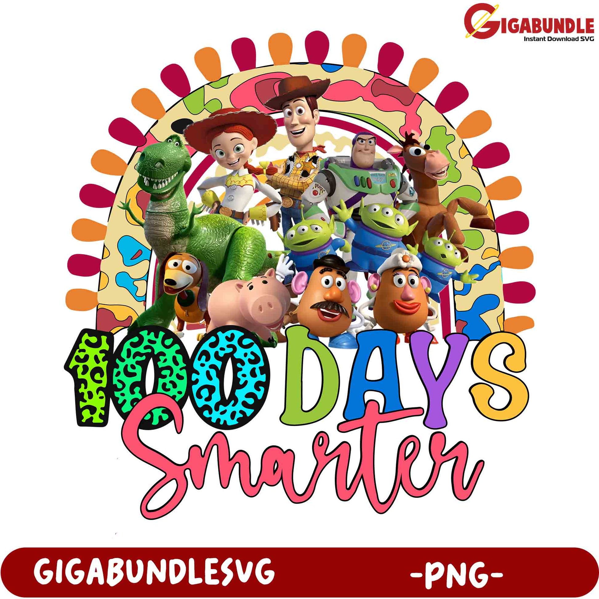 Toy Story 100 Days Smarter PNG