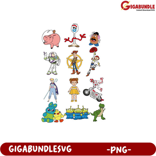 Toy Story Character Collection PNG for Digital Downloads and Crafts