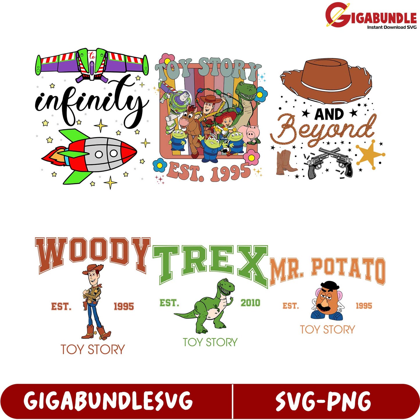 Toy Story SVG Bundle Fun Graphics for Kids and Crafts
