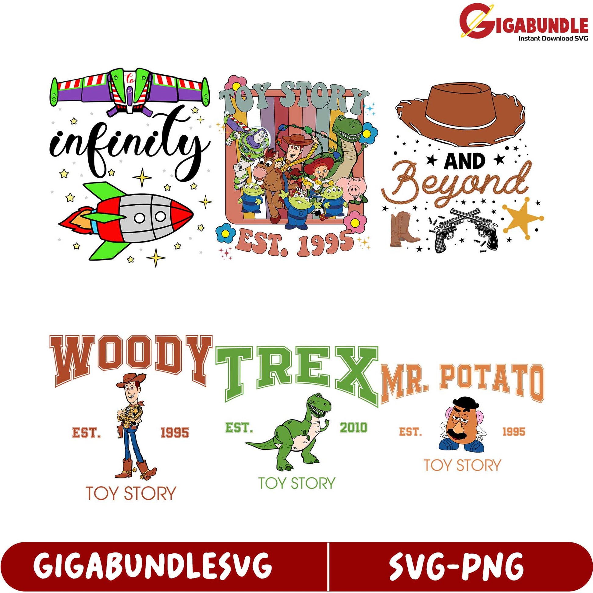 Toy Story SVG Bundle Fun Graphics for Kids and Crafts