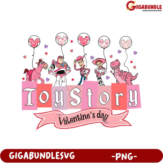 Toy Story Valentine's Day PNG Design for Creative Projects and Gifts