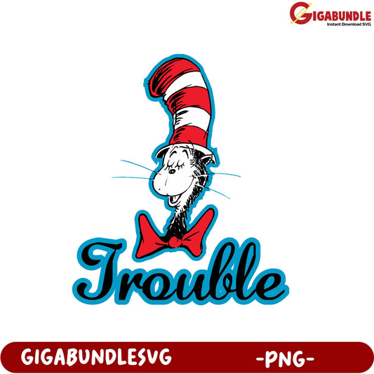 Trouble Cat PNG Graphic  Fun Design for Kids' Projects