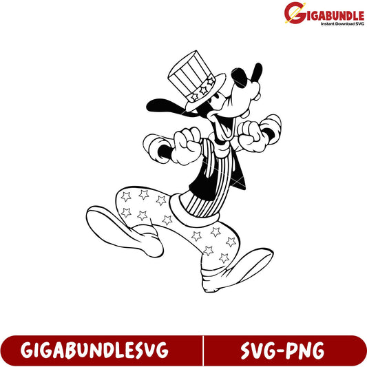 Uncle Sam Inspired Goofy Character SVG for Creative Design Projects