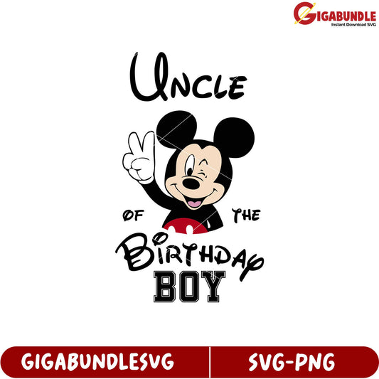 Unique Uncle Birthday Boy SVG Design Featuring Playful Cartoon Character