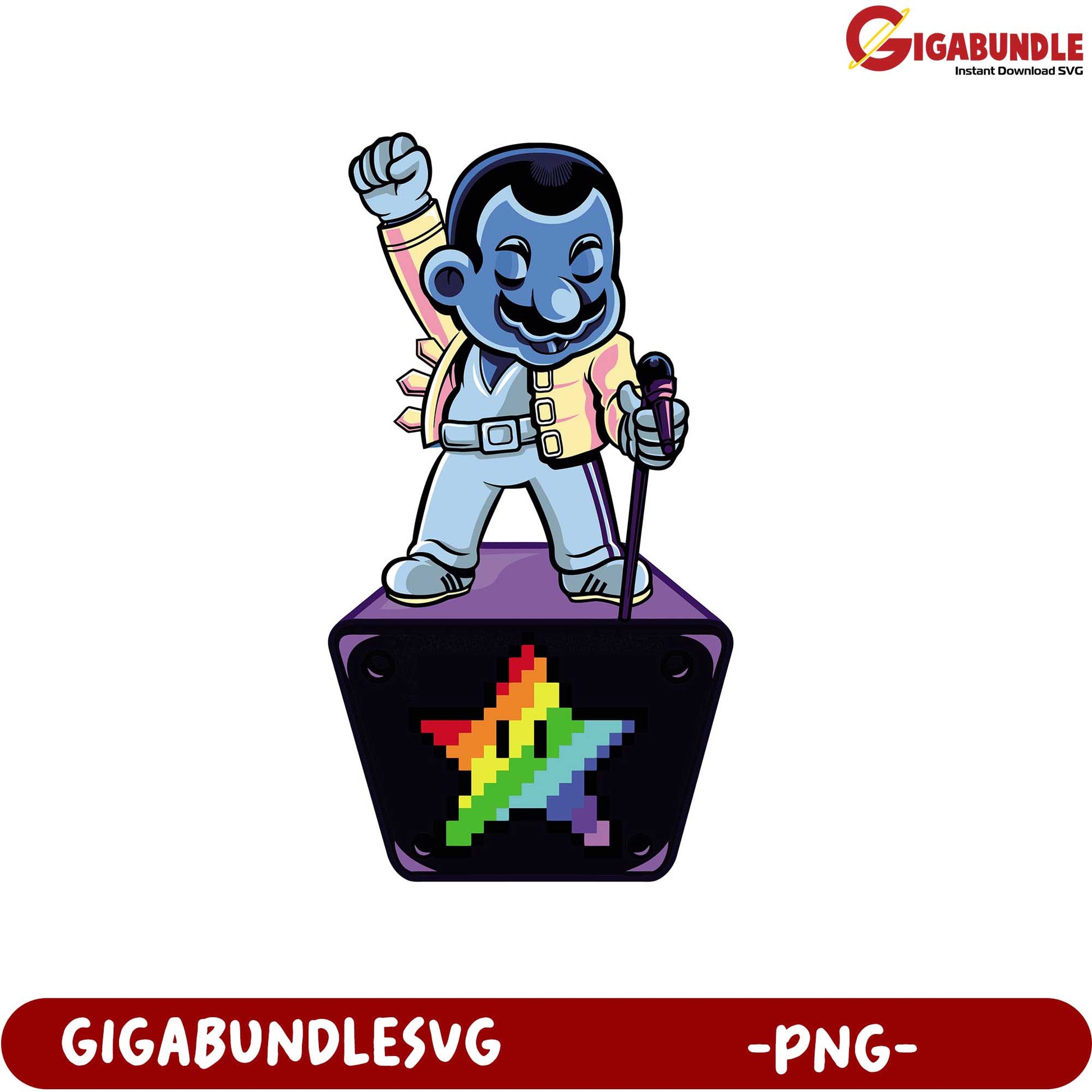 Vibrant Retro Cartoon Character PNG Download for Creative Projects