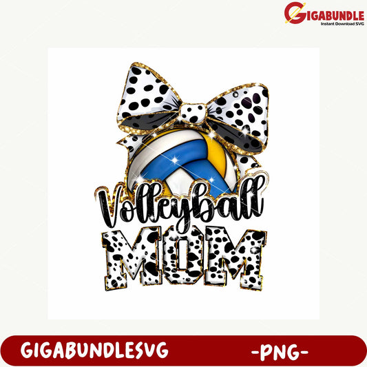 Volleyball Mom Stylish Graphic PNG for Sports Lovers