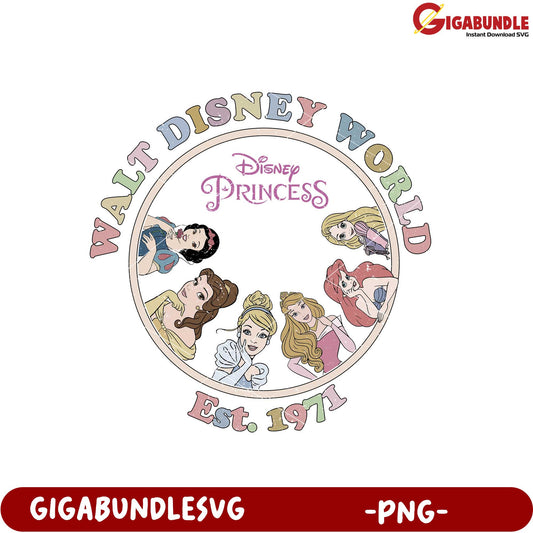 Walt Disney World Princess Graphic PNG Downloadable Art