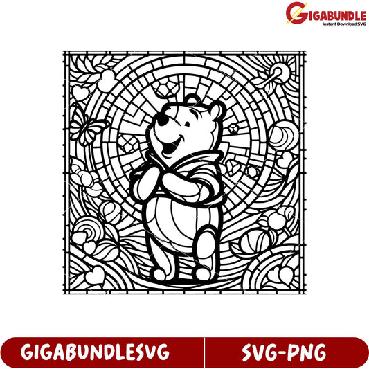 Whimsical Bear Illustration SVG Art for Creative Projects and Crafts