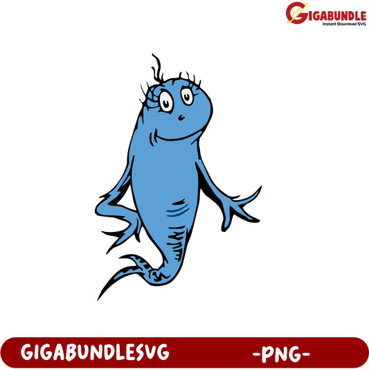 Whimsical Blue Character PNG for Creative Projects and Designs