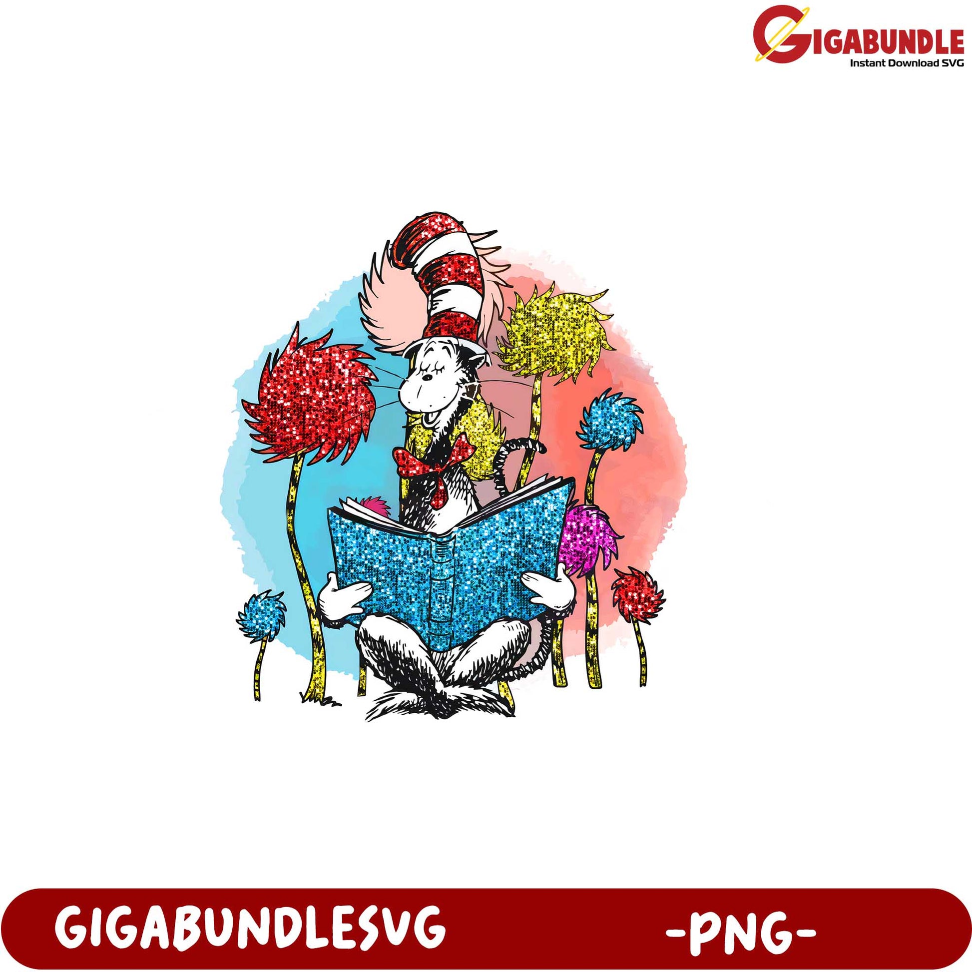 Whimsical Cat in the Hat PNG Design for Creative Projects