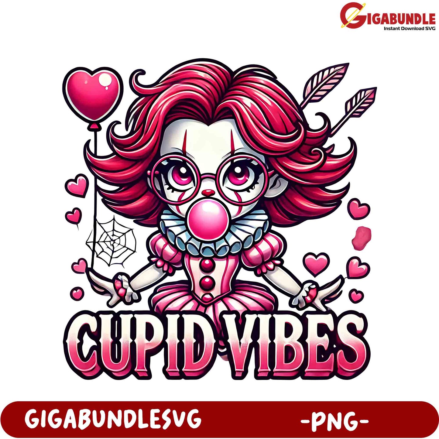 Whimsical Cupid Vibes PNG Design for Fun Valentine’s Day Projects