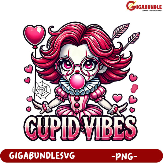 Whimsical Cupid Vibes PNG Design for Fun Valentine’s Day Projects