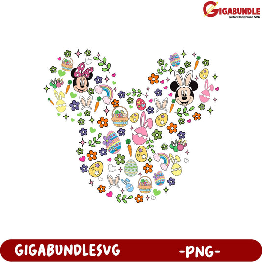 Whimsical Easter Mickey Mouse PNG - Fun Holiday Design
