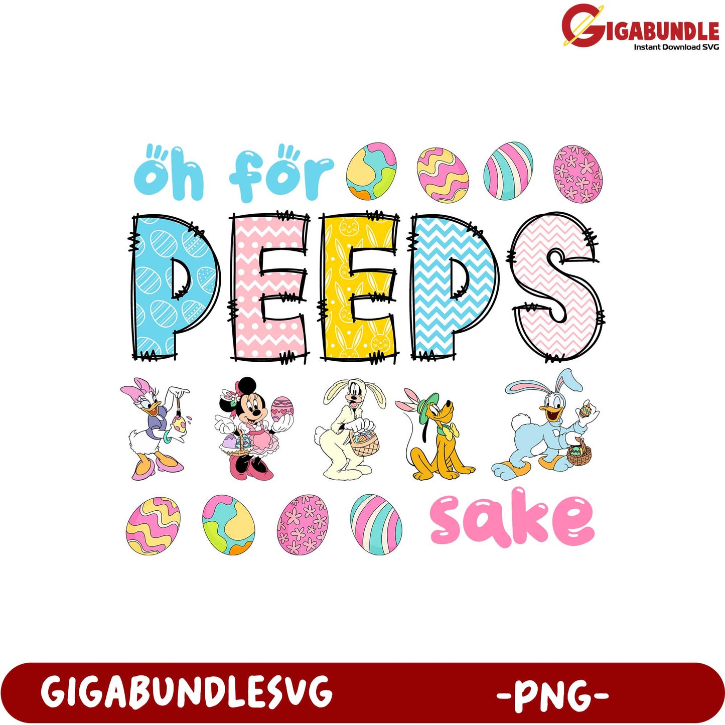 Whimsical Easter PNG Design Oh for Peeps Sake Theme