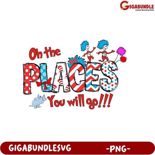 Whimsical Oh the Places You Will Go! PNG for Creative Projects