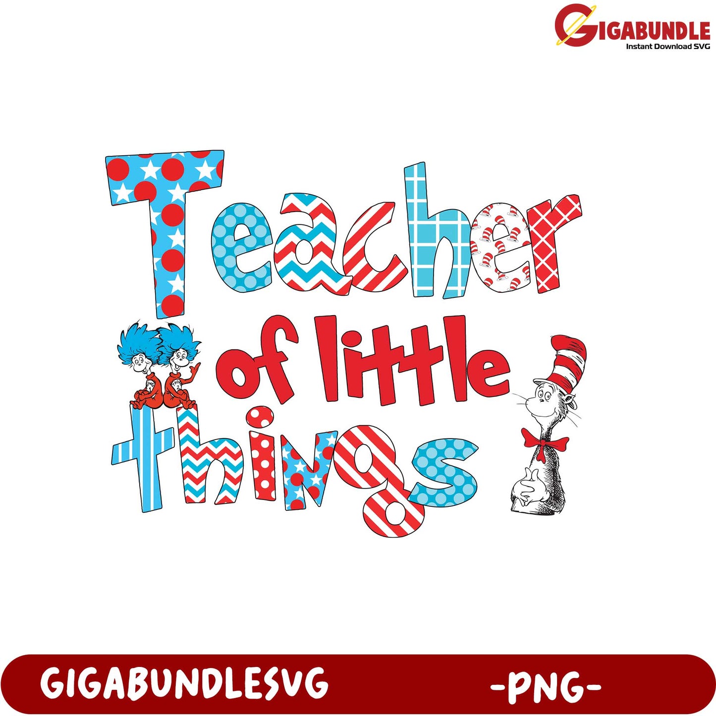 Whimsical Teacher of Little Things PNG for Fun Classroom Decor