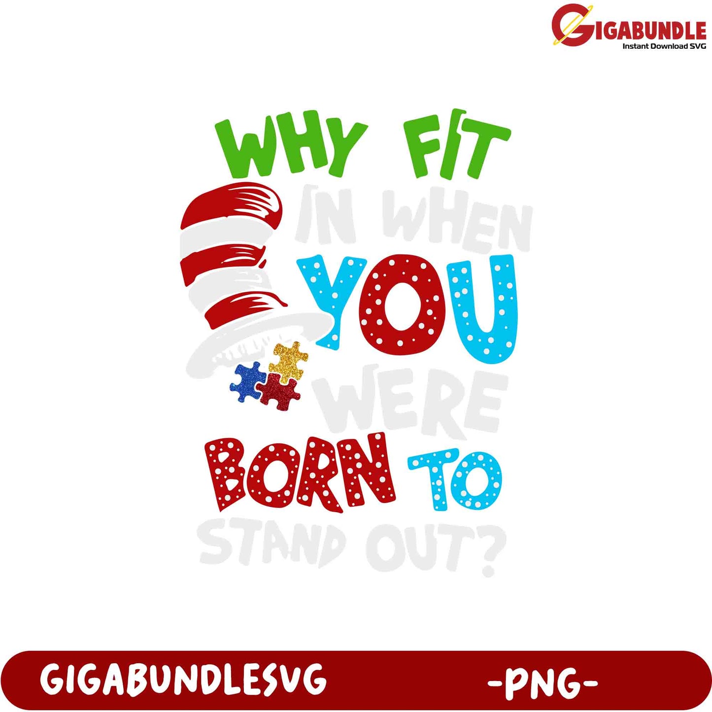 Why Fit In Quote PNG - Stand Out in Style Design