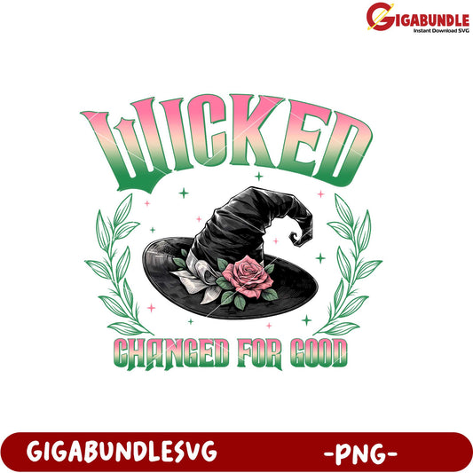 Wicked Hat Artwork Changed for Good PNG Downloadable Design