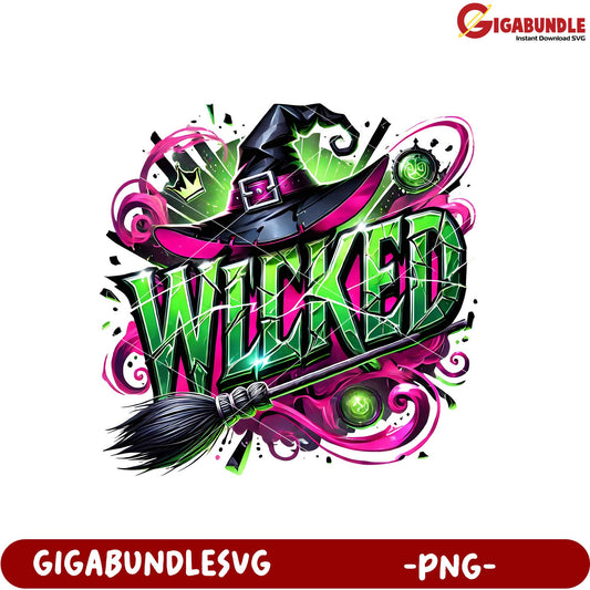 Wicked Witch Art Design for Halloween Decor PNG File