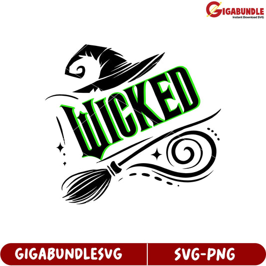 Wicked Witch SVG Design for Halloween Crafts and Decorations