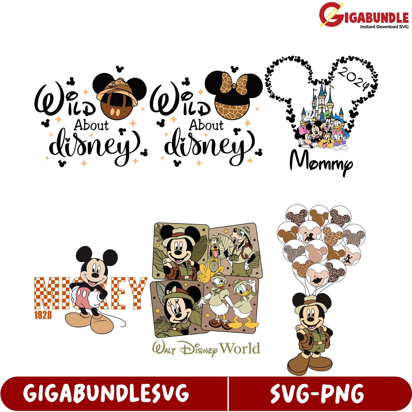 Wild About Disney SVG Bundle Fun and Creative Designs 2024