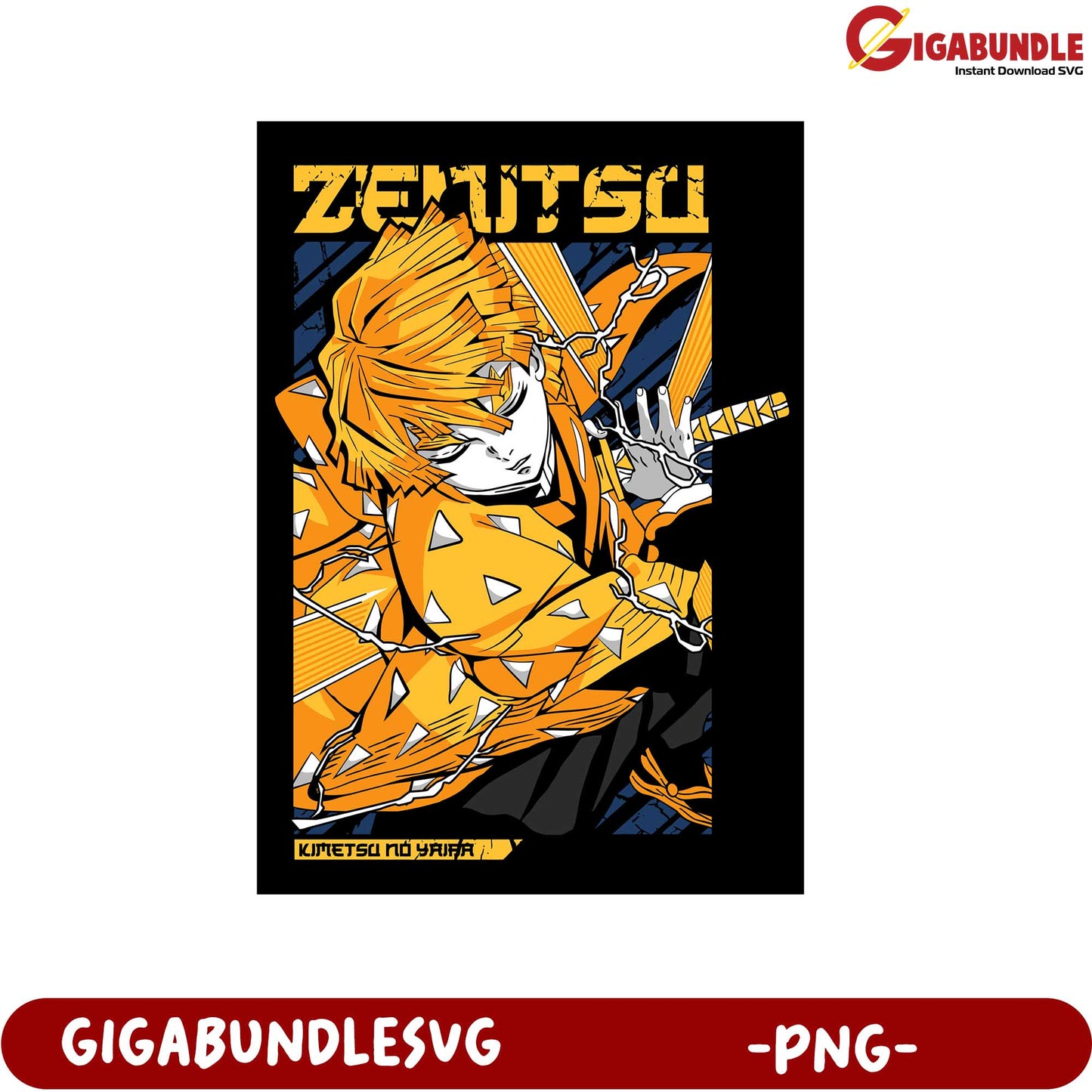 Zenitsu Kimetsu No Yaiba PNG Artwork for Fans and Collectors