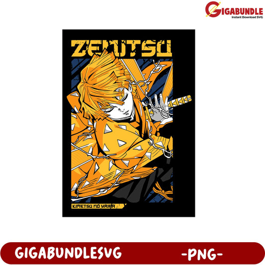 Zenitsu Kimetsu No Yaiba PNG Artwork for Fans and Collectors