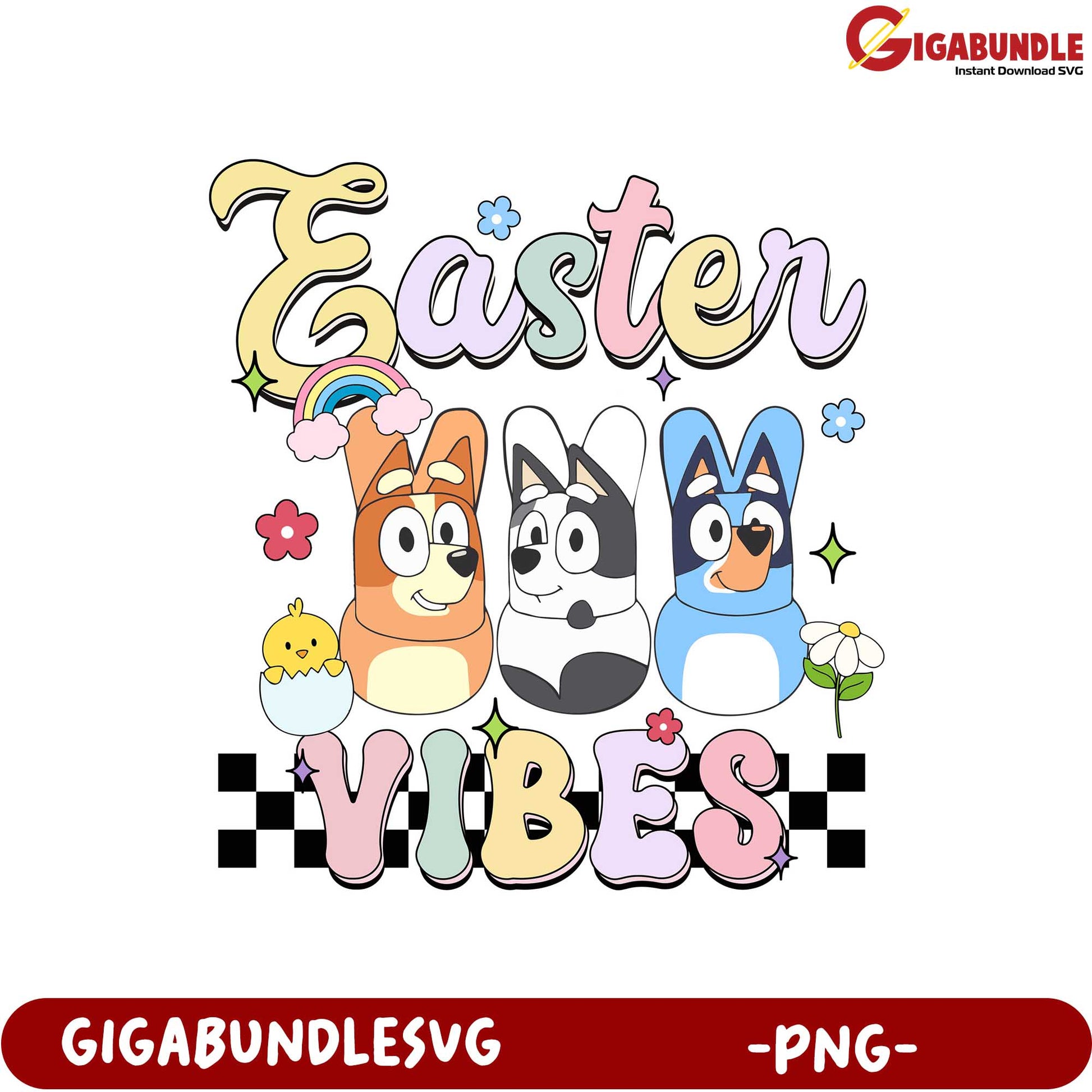 adorable Easter Vibes PNG with Cute Dogs and Cheerful Designs