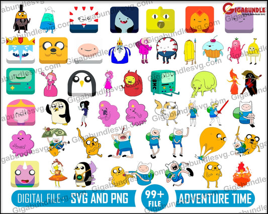 Adventure Time Svg Adventure Cricut Layered Cut File Cutting Finn Jake