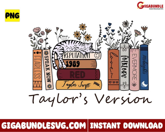 Albums As Books Png Lover Taylor Version Swift Book - Instant Download