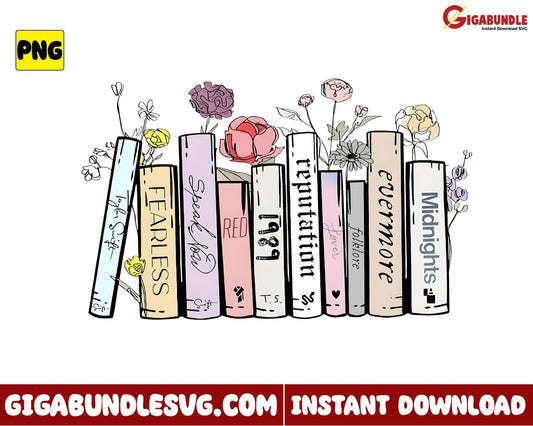 Albums As Books Png Taylors Version Midnight Album Reading - Instant Download