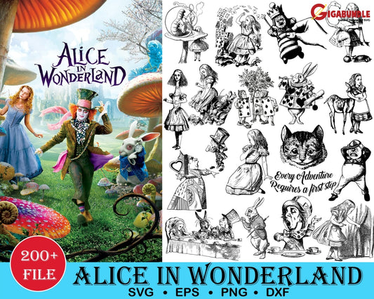 Alice in Wonderland SVG