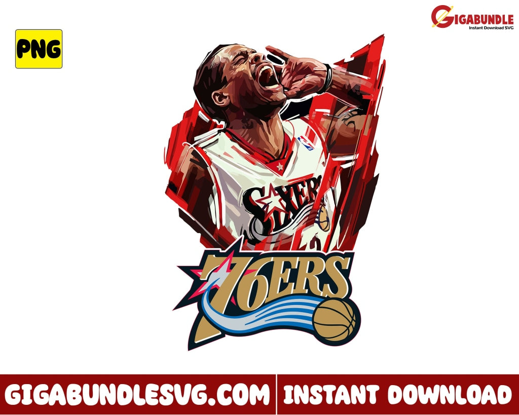 Allen Lverson Nba Png Basketball New Nba Bootleg - Instant Download