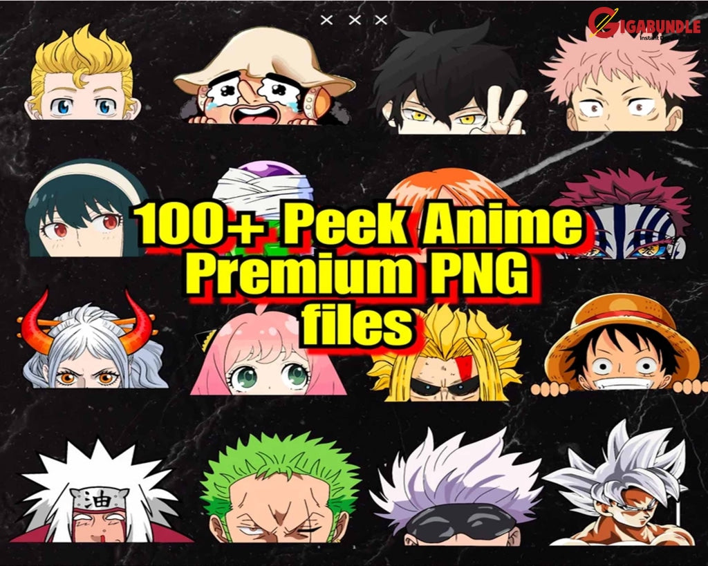 Anime Peeking Premium Graphic Design Cute