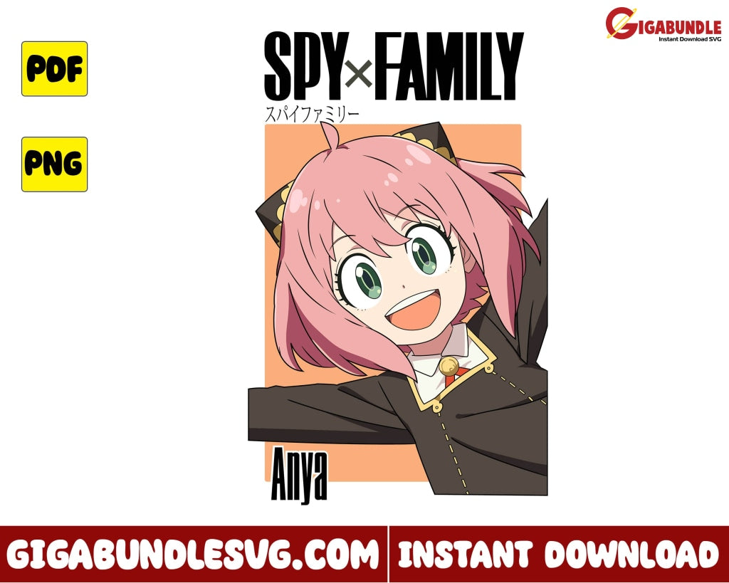 Anya Png Funny Forger Spy X Family Anime - Instant Download