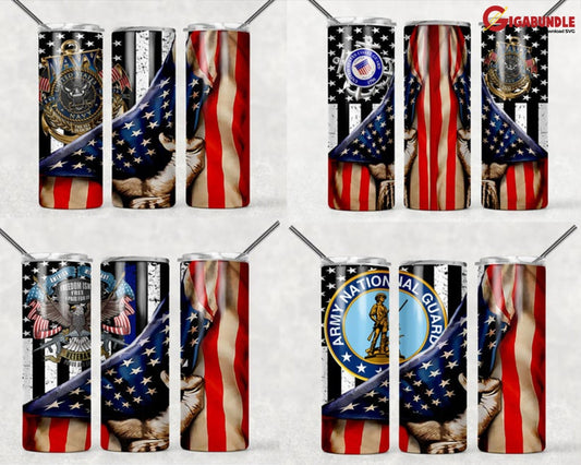 Bundle Of 23+ Army Veteran Nurse Fire Fighter Usa Flag Sublimation Designs Downloads - Male Skinny