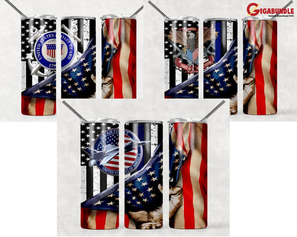 Bundle Of 23+ Army Veteran Nurse Fire Fighter Usa Flag Sublimation Designs Downloads - Male Skinny