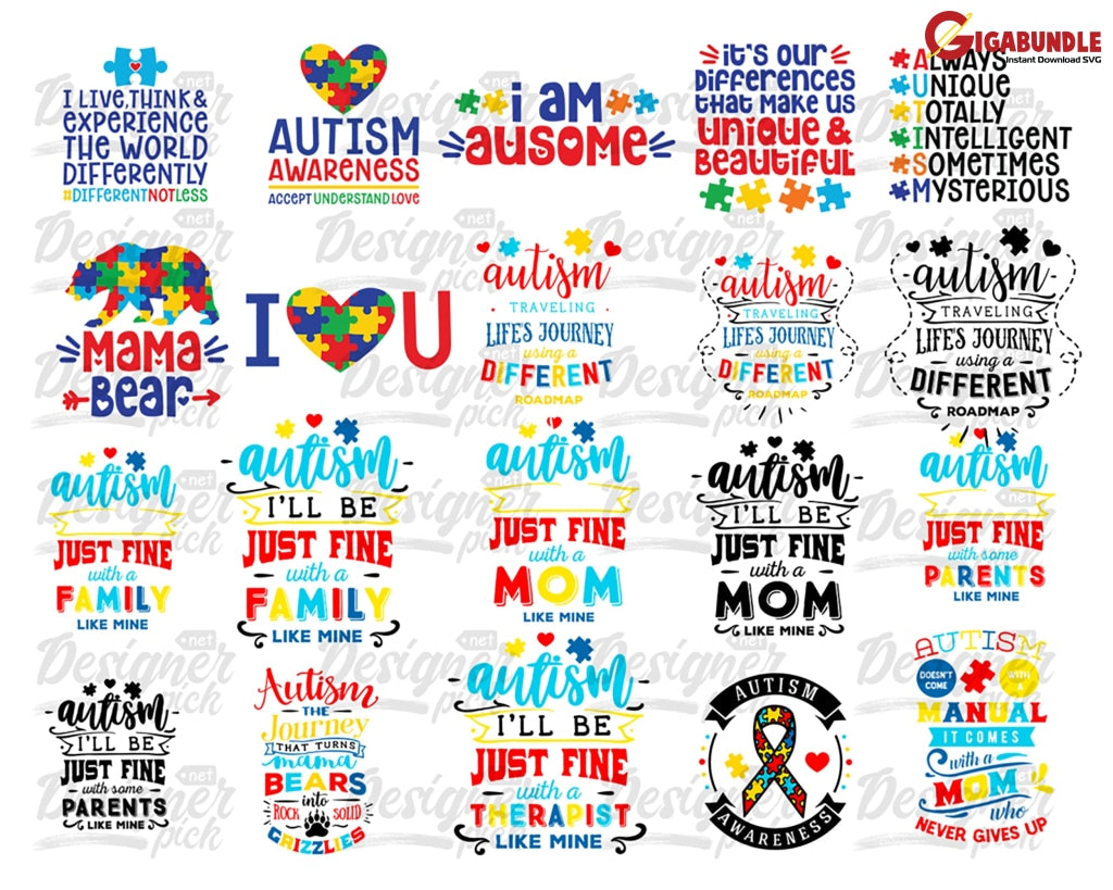 Puzzle Pieces Svg, Autism Awareness, Puzzle Svg, Autism Svg, Autism Support  Svg, 2nd April Svg, Autism Month Svg, Autism Puzzle Svg 
