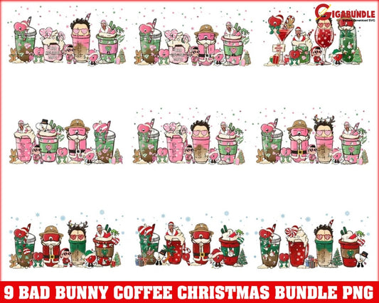 Bad Bunny Christmas Coffee Png Png Una Navidad Sin Ti Baby Benito Hand Drawn