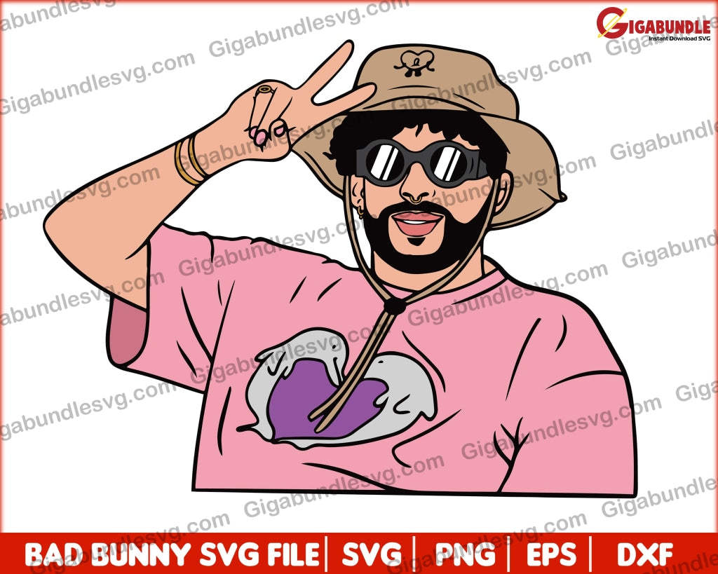 Bad Bunny Svg Bundle 3 - Digital Download